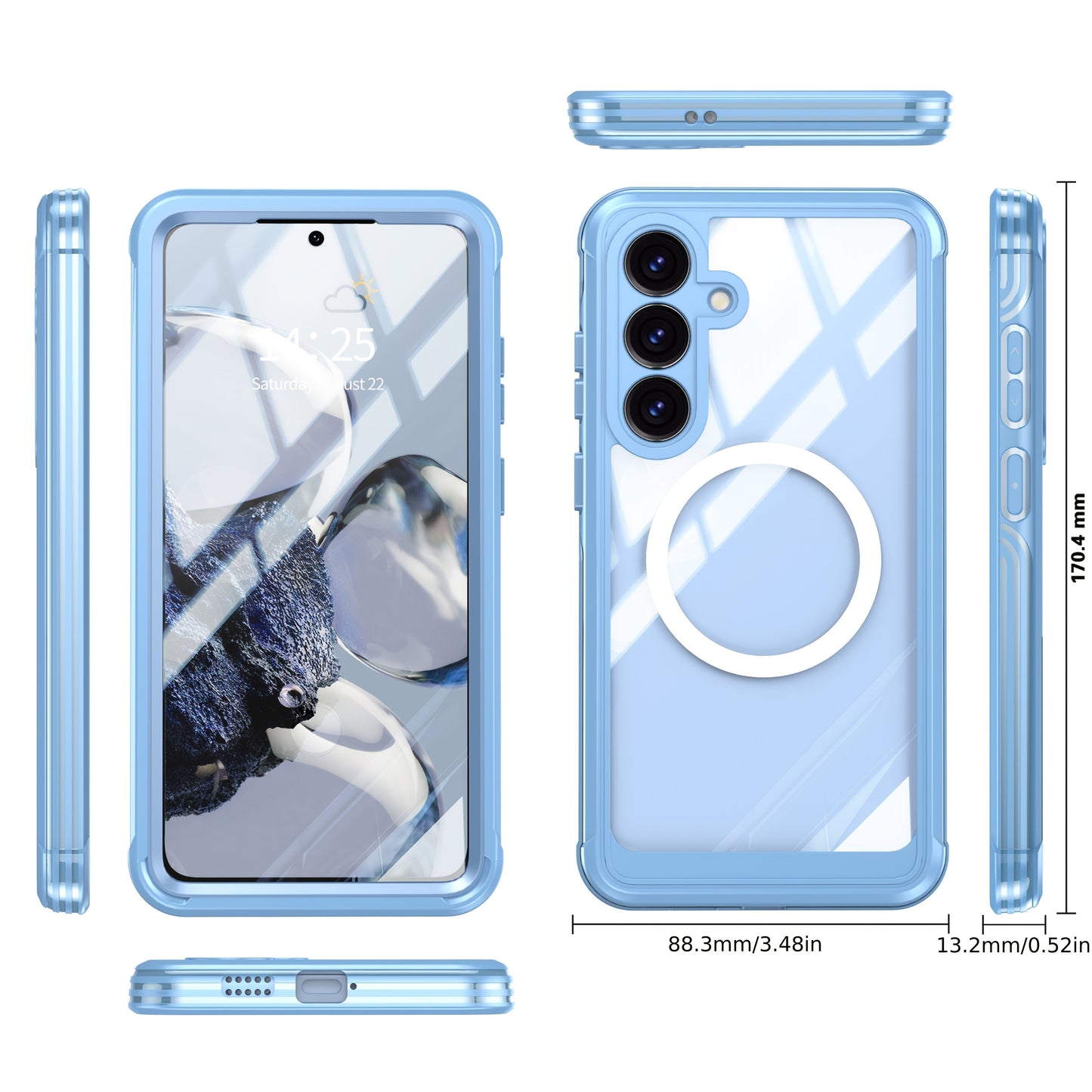 Samsung Galaxy S25 Transparent  Durable MagSafe Case