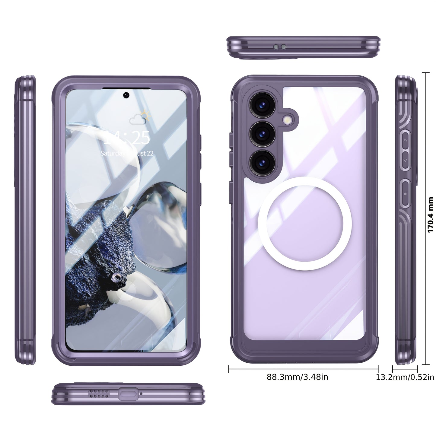 Samsung Galaxy S25 Transparent  Durable MagSafe Case