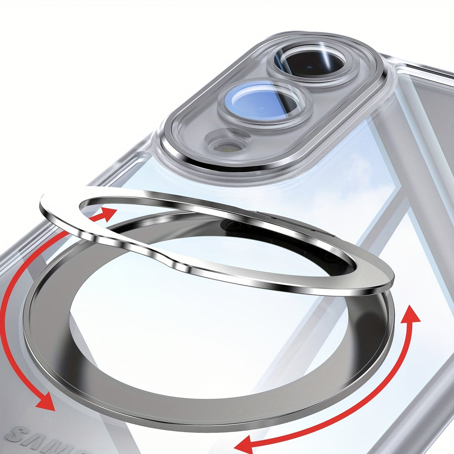MagSafe360 Edge – Transparent Magnetic Ring Stand Case for Samsung Galaxy S Series