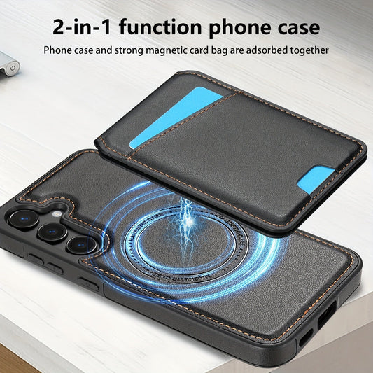 2-in-1 Magnetic Wallet Case with RFID Protection for Samsung Galaxy S Series