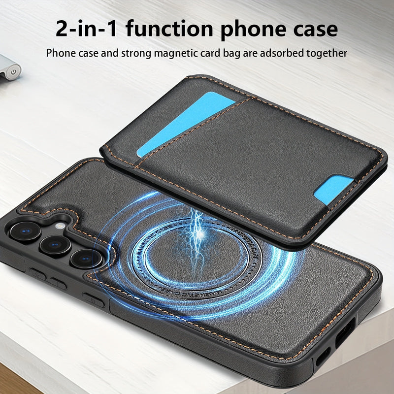 2-in-1 Magnetic Wallet Case with RFID Protection for Samsung Galaxy S Series