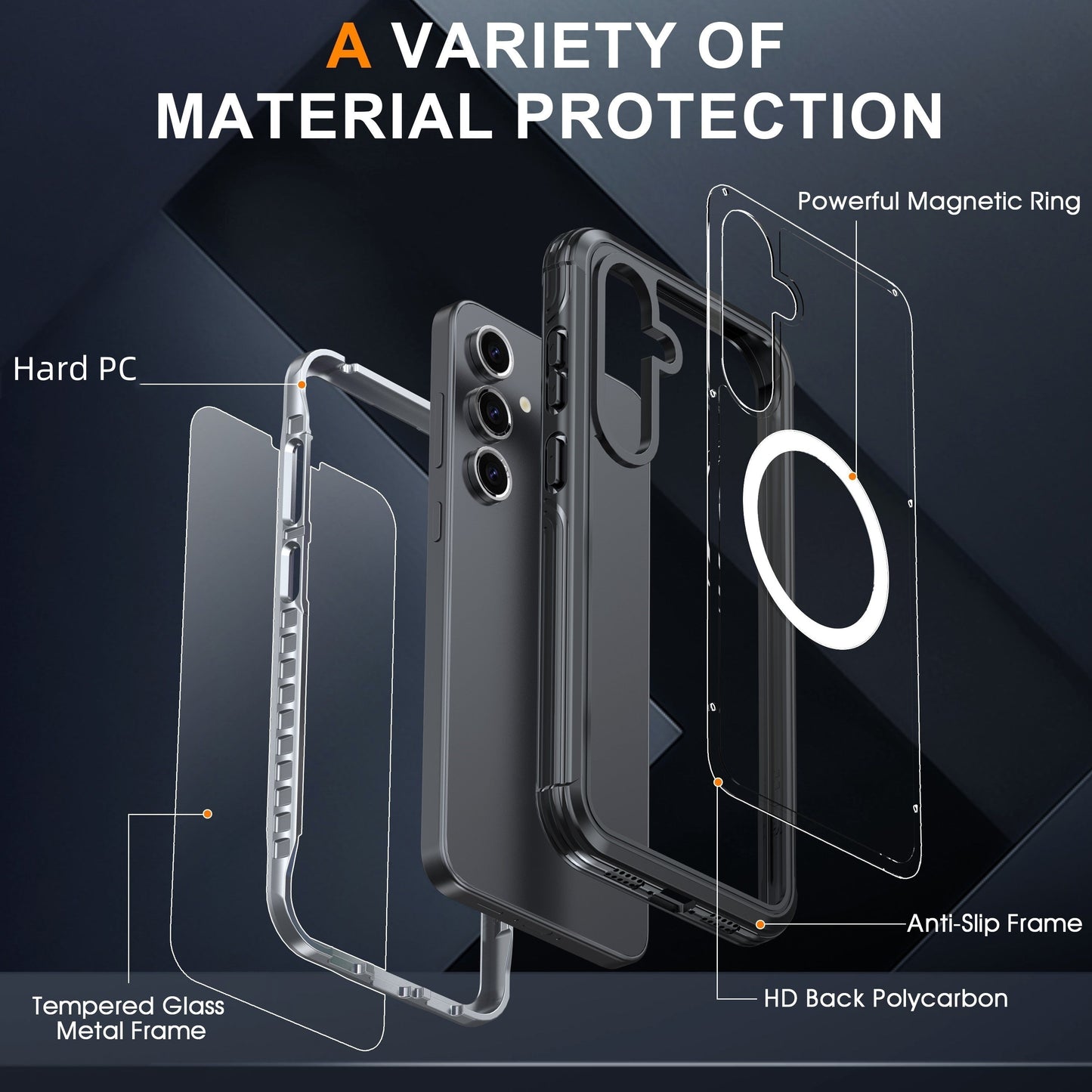 Samsung Galaxy S25 Transparent  Durable MagSafe Case