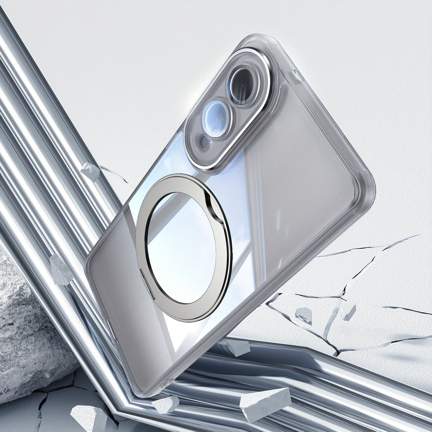 MagSafe360 Edge – Transparent Magnetic Ring Stand Case for Samsung Galaxy S Series