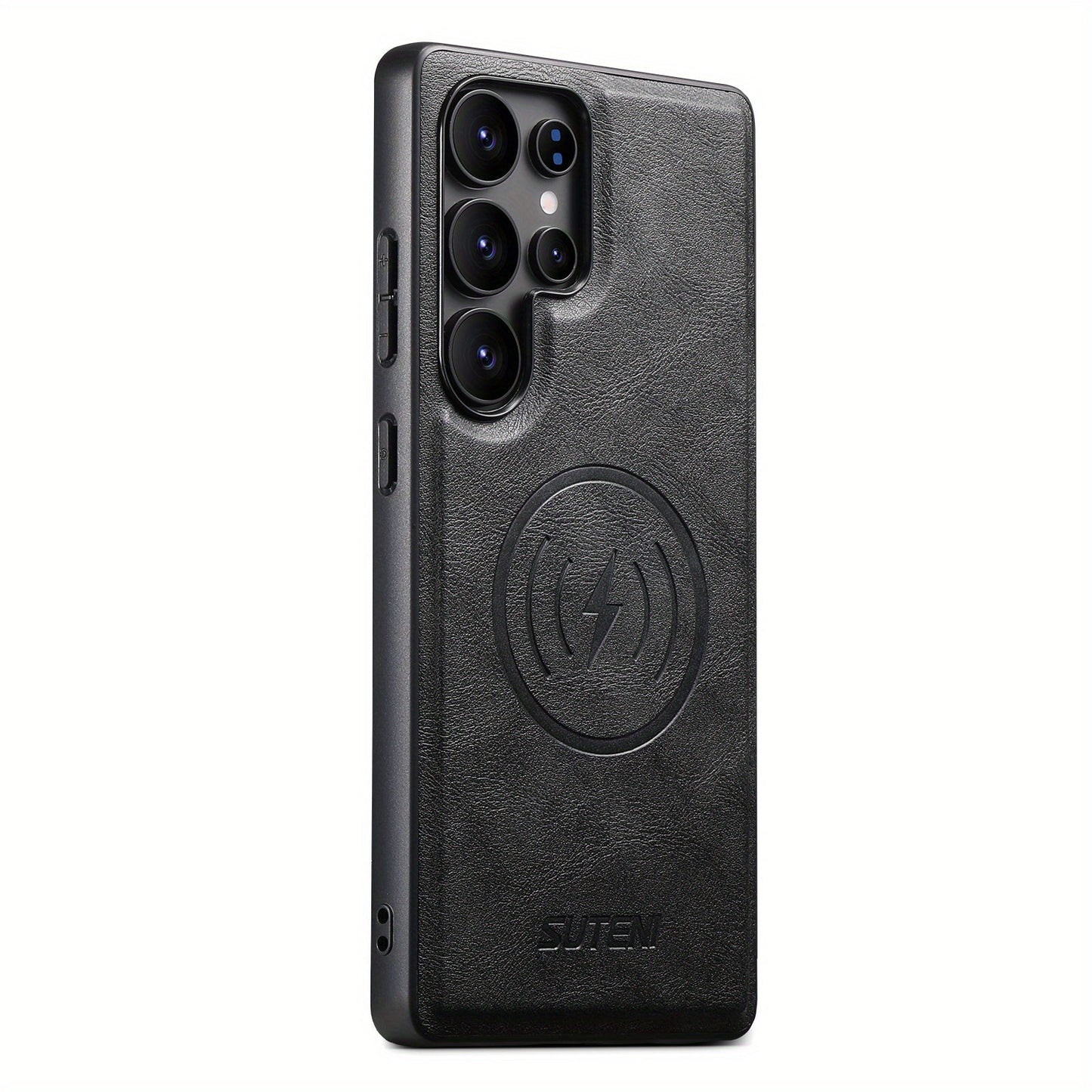 MagVolt Luxe – Magnetic Cowhide Leather Case for Galaxy S Series