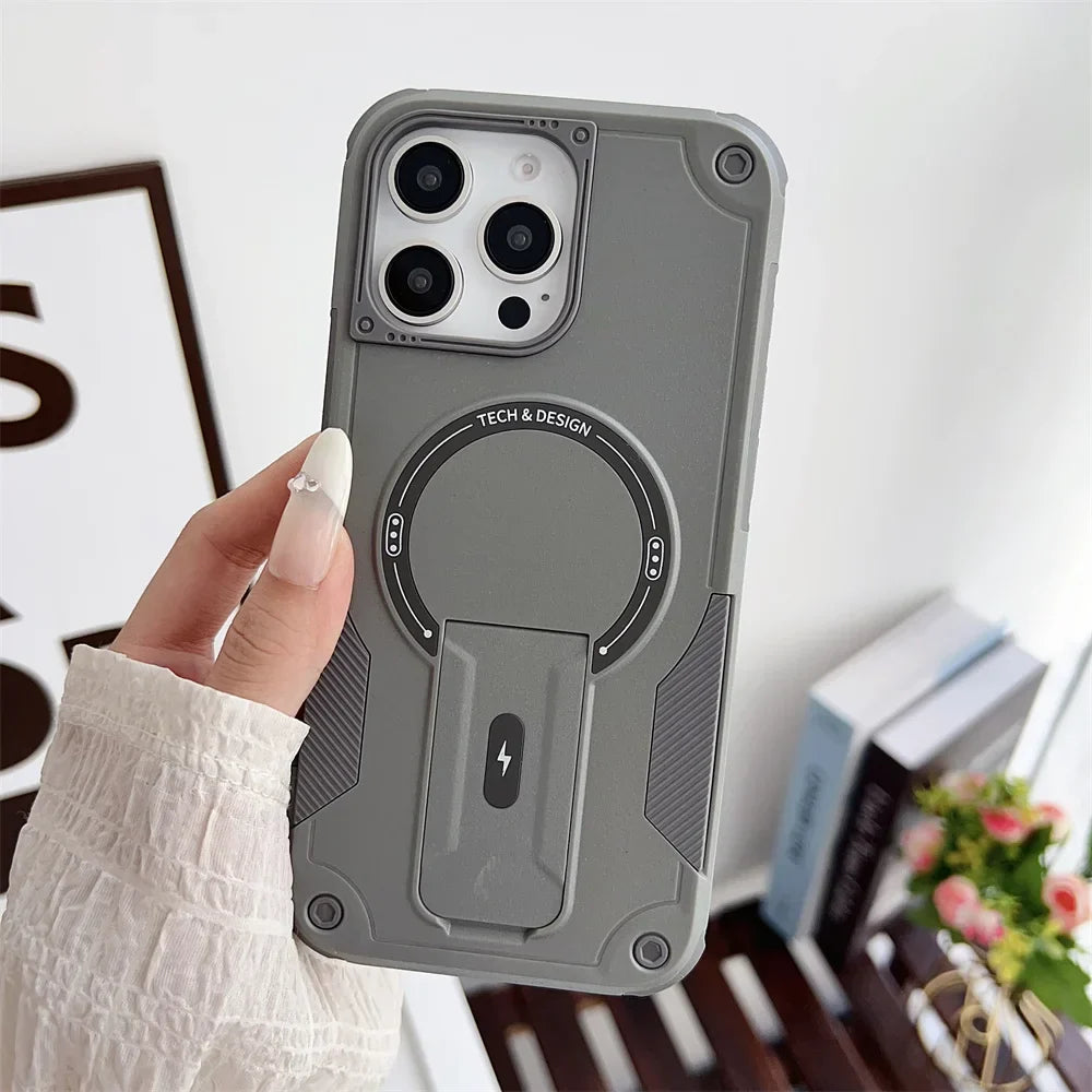MagSafe Fold Stand Case for iPhone 11-16 Pro Max