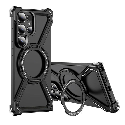MagFrame 360 – Heavy-Duty Magnetic Aluminum Case with Rotating Stand for Galaxy S Ultra Series