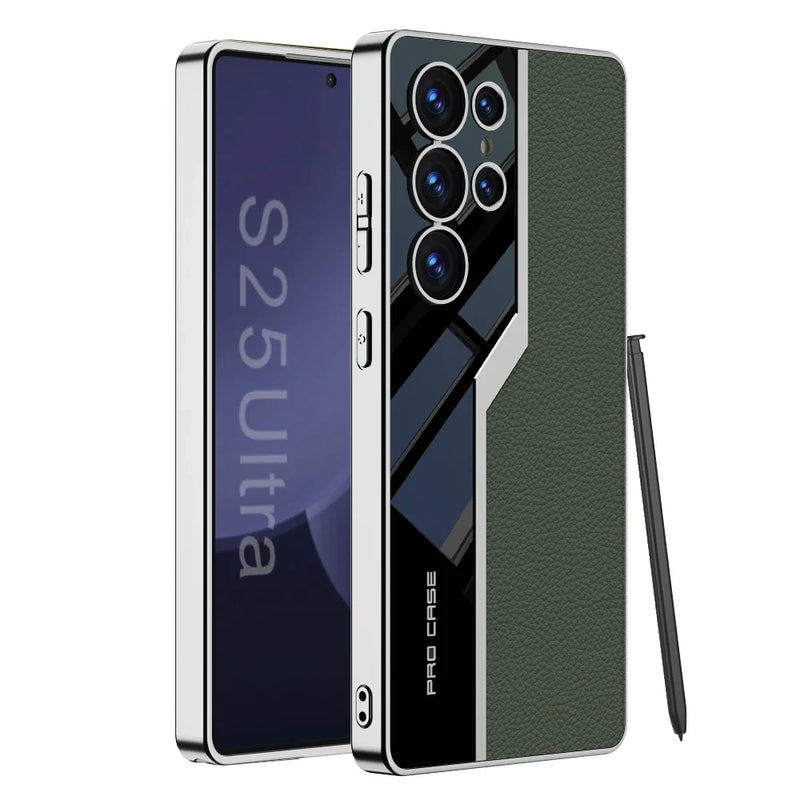 CruvaSkin Leather Case For Samsung Galaxy S25, S24, S23 Ultra