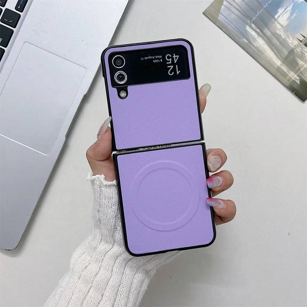 Leather MagSafe Case for Galaxy Z Flip 3-6