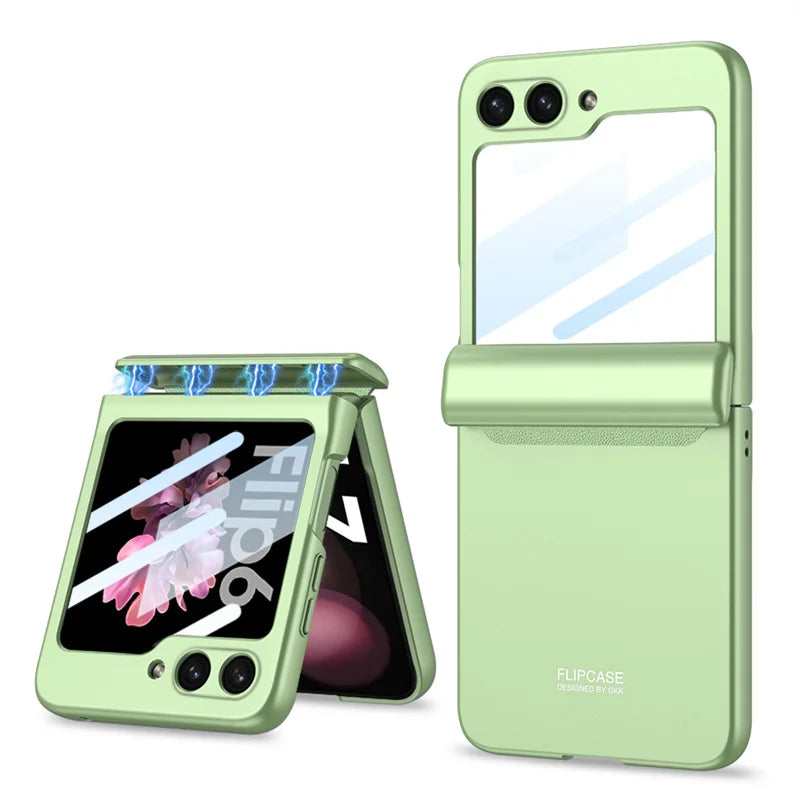 Magnetic Transparent Case with Hinge Protection for Z Flip Series