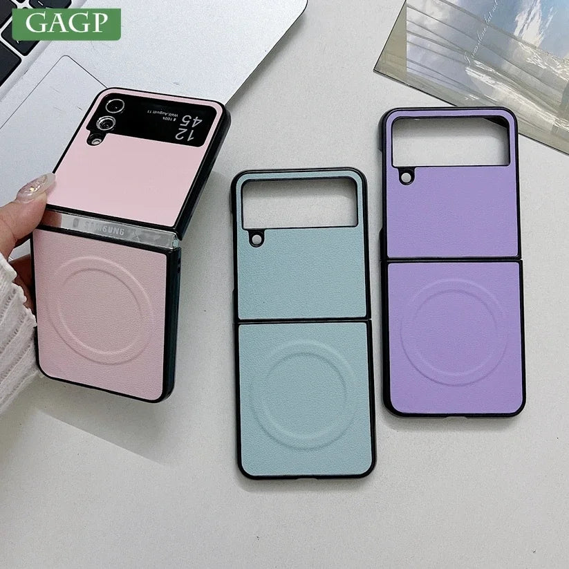 Leather MagSafe Case for Galaxy Z Flip 3-6