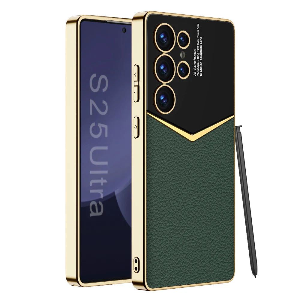 EliteFrame Luxury Leather Case for Samsung Galaxy S25, S24 & S23 Ultra