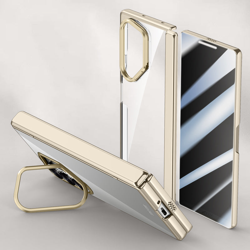 Crystal Clear Magnetic Case with Kickstand for Galaxy Z Fold 6