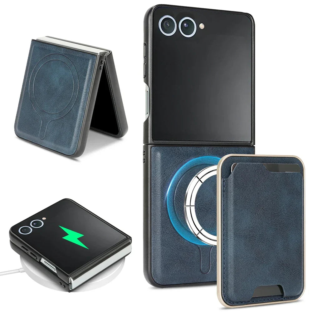 MagSafe Leather Wallet Case for Galaxy Z Flip Series