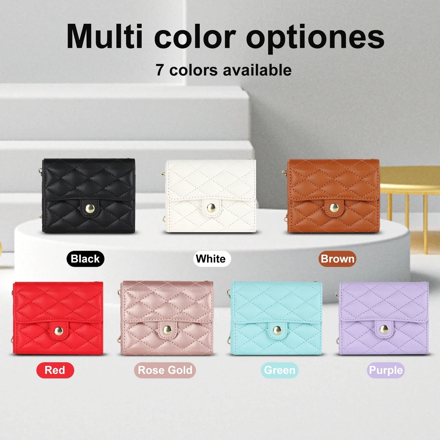 Crossbody Leather Case for Galaxy Z Flip 3-6