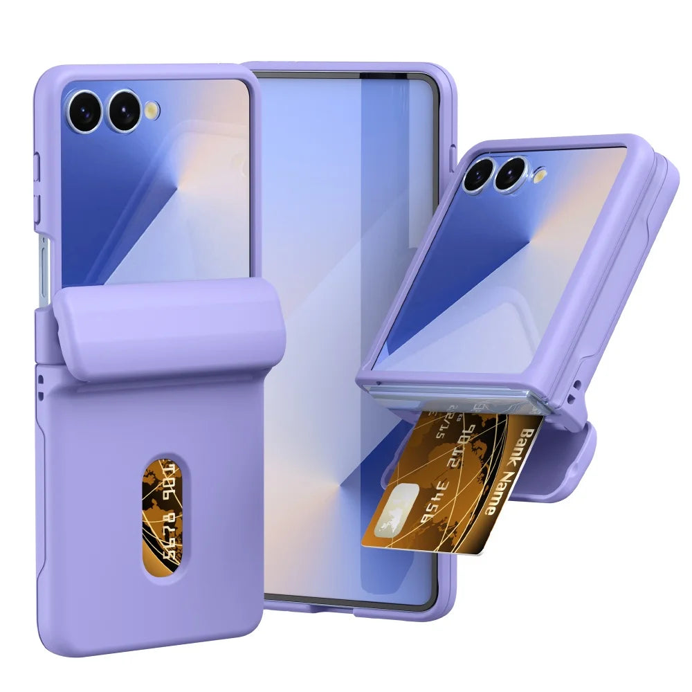 Card Slot Case with Hinge Shield for Galaxy Z Flip 7