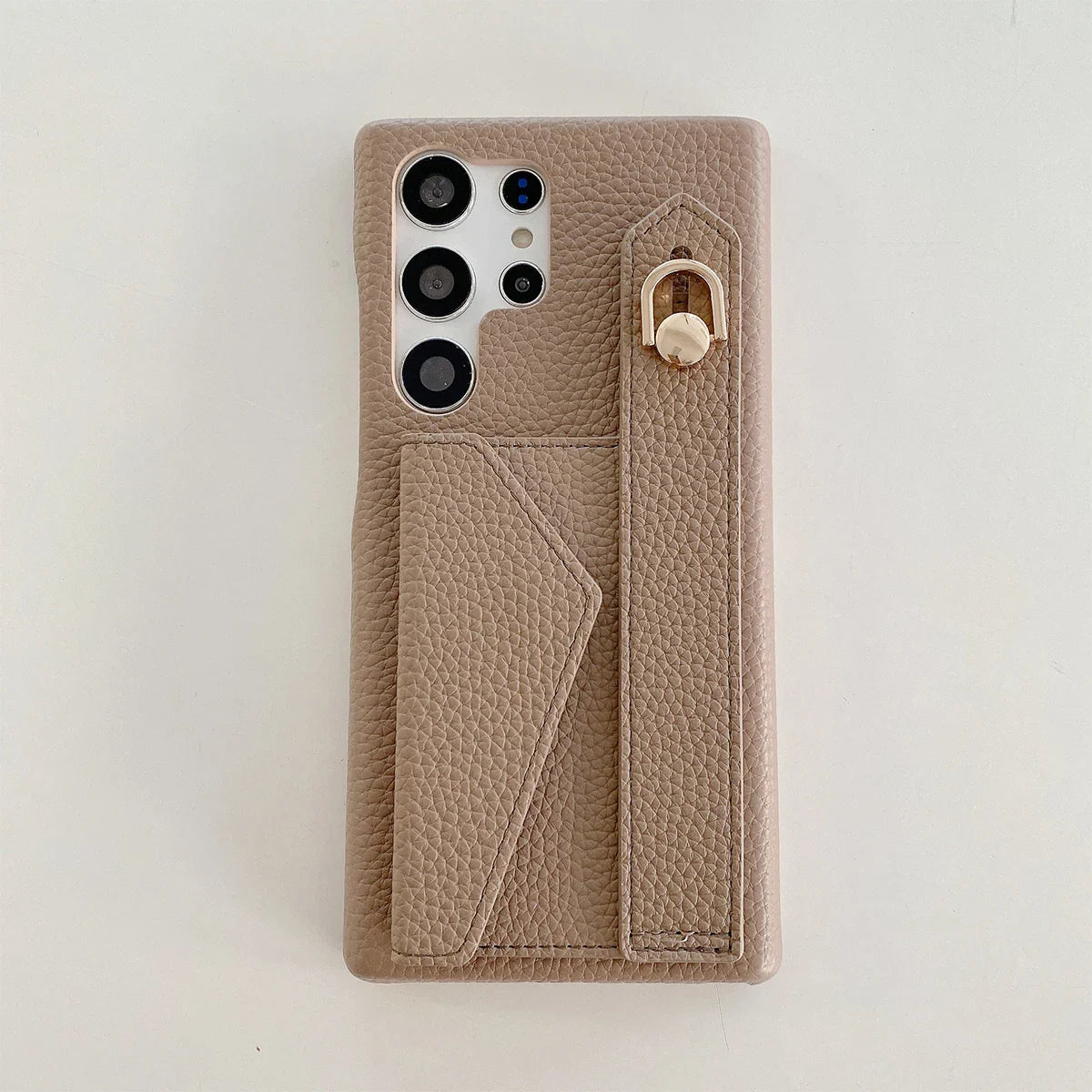 LuxStrap Wallet – PU Leather Wrist Strap Phone Case for Galaxy S Series