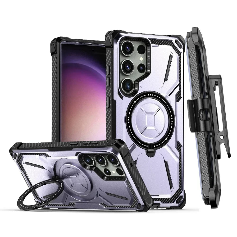 ToughMag Pro – Rugged Armor MagSafe Case with Ring & Clip for Galaxy S Series
