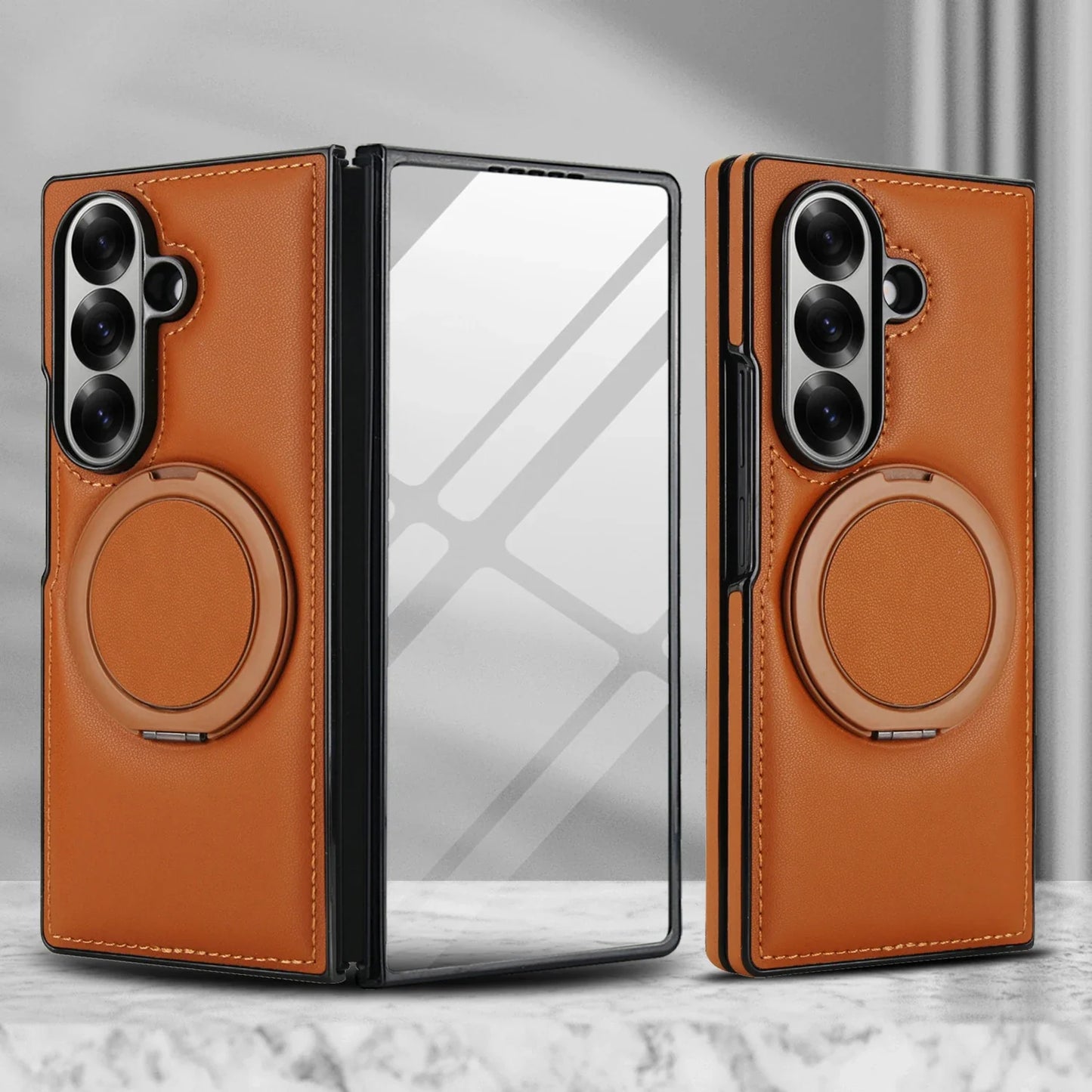 Magsafe Leather Stand Case for Galaxy Z Fold Phone Series