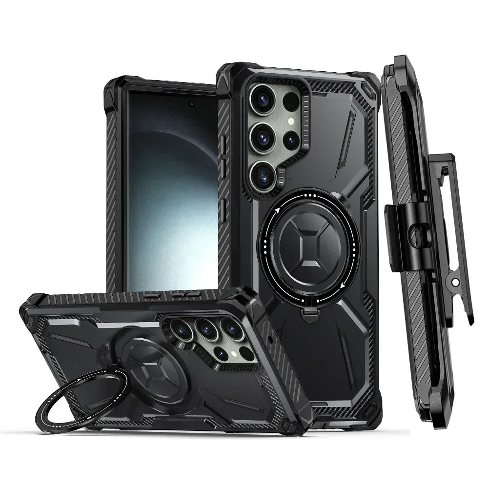 ToughMag Pro – Rugged Armor MagSafe Case with Ring & Clip for Galaxy S Series