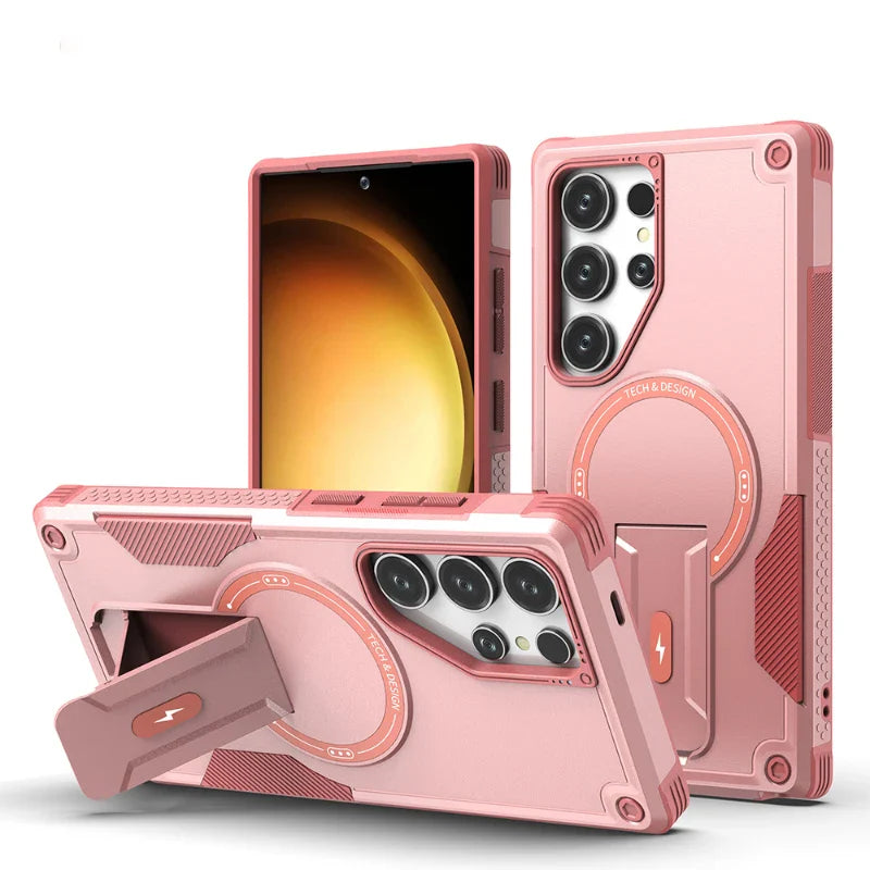 Samsung Galaxy S25 Ultra MagSafe Armor Case with Built-In Stand