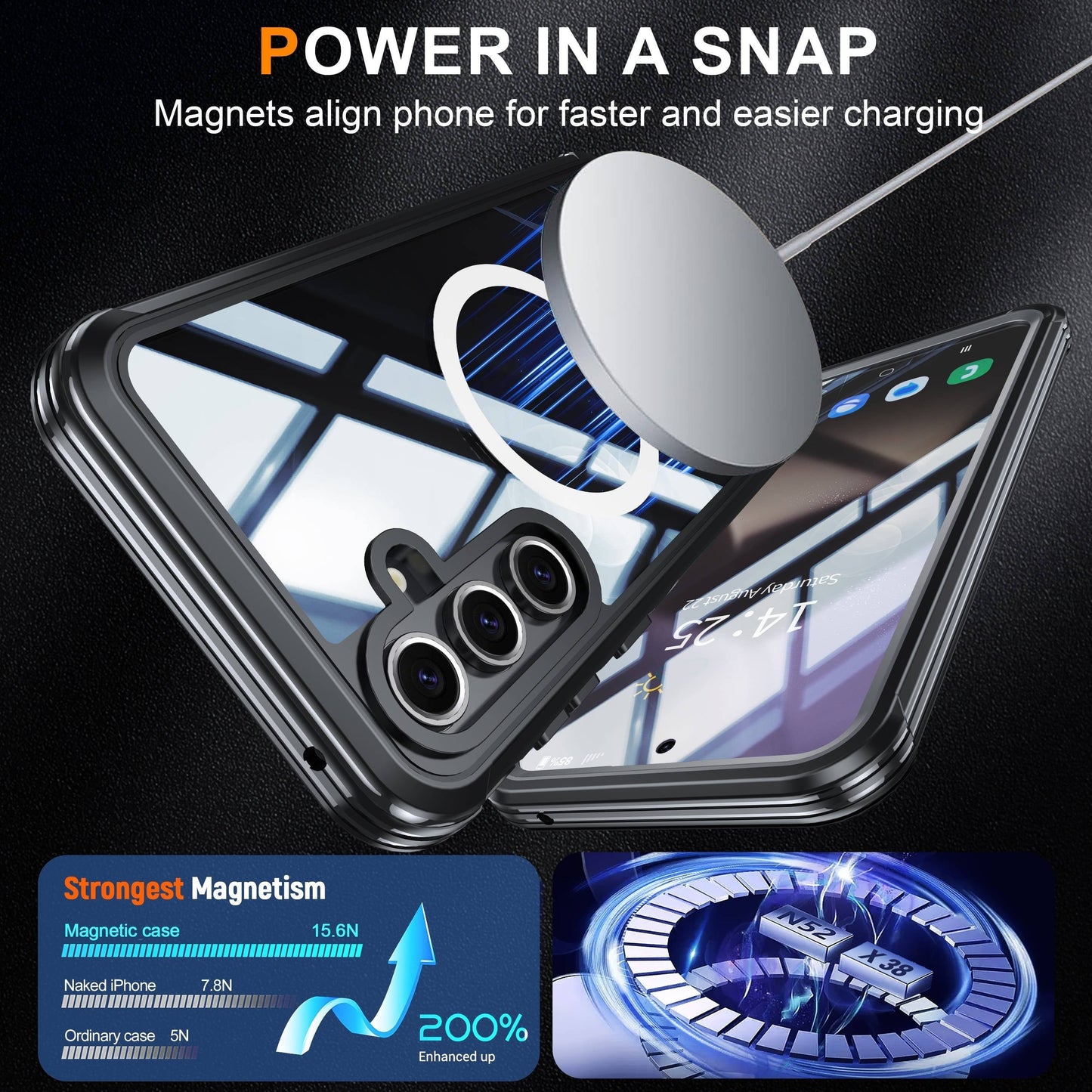 Samsung Galaxy S25 Transparent  Durable MagSafe Case