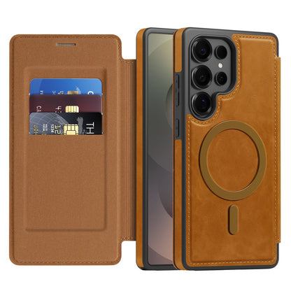 Magnetic Flip Card Holder Case for Galaxy S Series