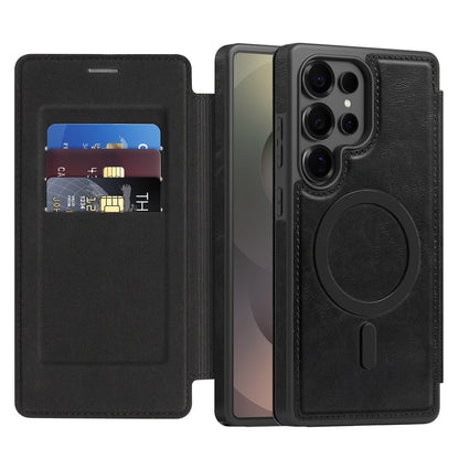 Magnetic Flip Card Holder Case for Galaxy S Series