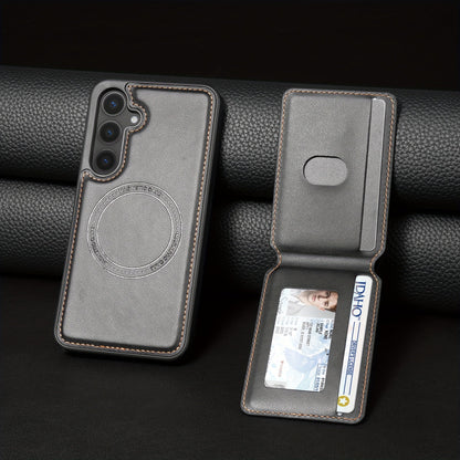 2-in-1 Magnetic Wallet Case with RFID Protection for Samsung Galaxy S Series