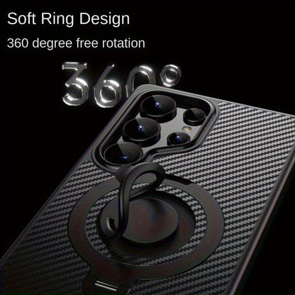 CarbonPivot Pro – Magnetic Carbon Fiber Ring Case for Galaxy S Series