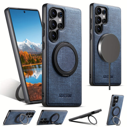 RingMag Leather Case For Samsung Galaxy S Series