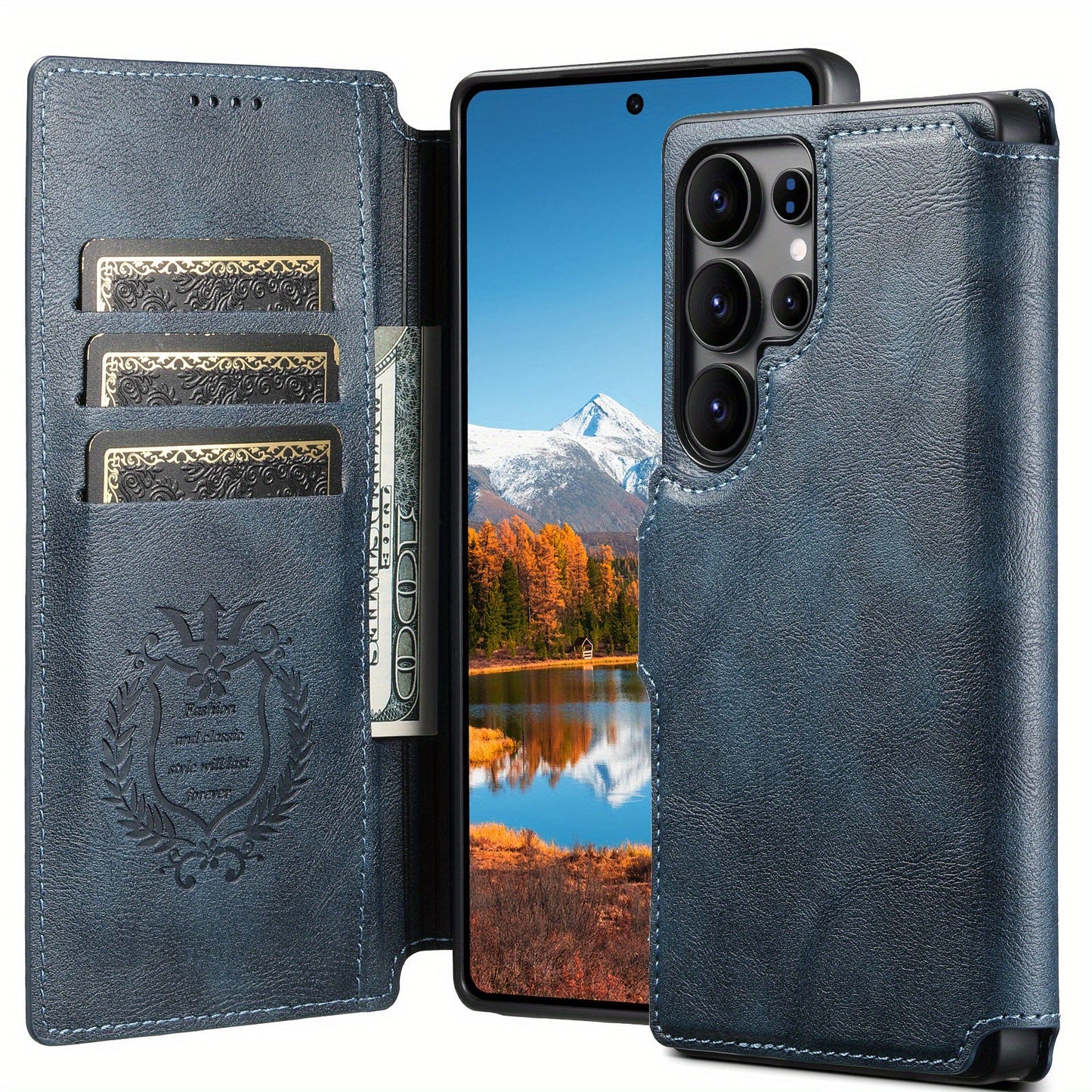 SnapVault Wallet Magnetic Detachable Leather Case