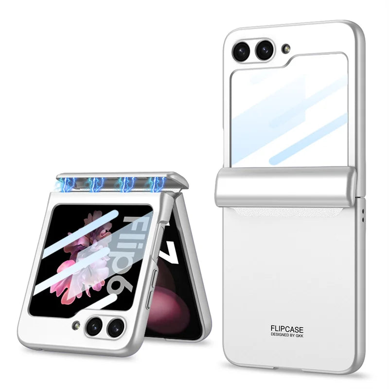 Magnetic Transparent Case with Hinge Protection for Z Flip Series