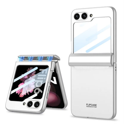 Magnetic Transparent Case with Hinge Protection for Z Flip Series