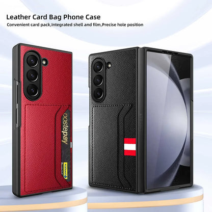 Premium Leather Case with Card Holder for Samsung Z Fold 6