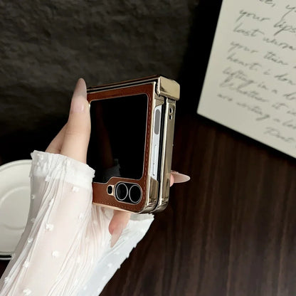 Premium Leather MagSafe Case for Z Flip Series