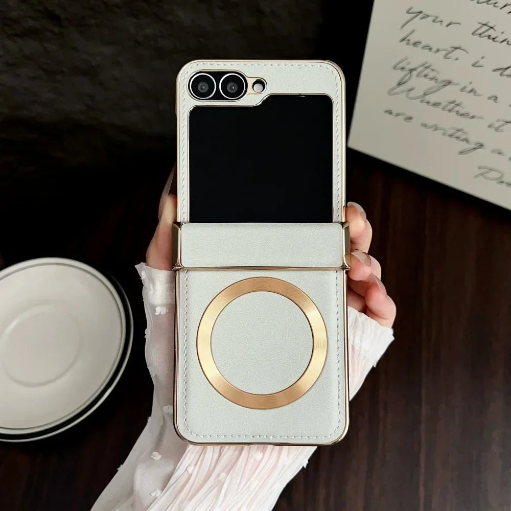 Premium Leather MagSafe Case for Z Flip Series
