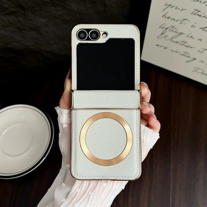Premium Leather MagSafe Case for Z Flip Series