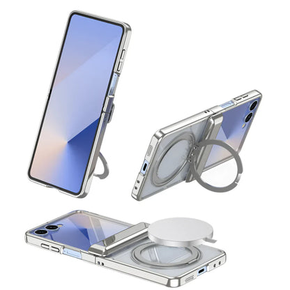 Clear MagSafe Ring Kickstand Cover for Z Flip Series