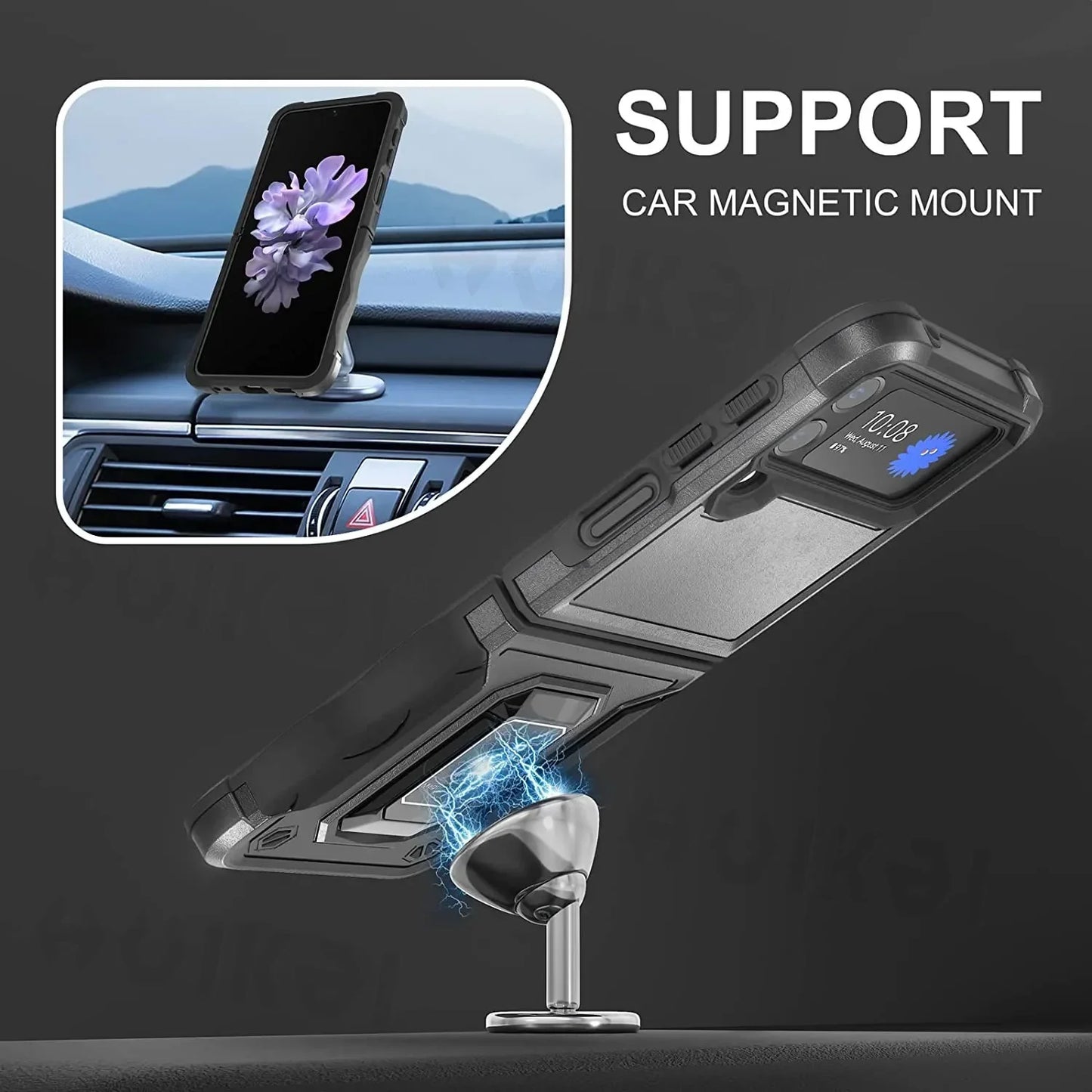 Military-Grade Armor Case for Galaxy Z Flip 3-6