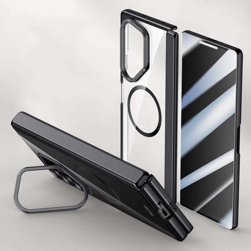Crystal Clear Magnetic Case with Kickstand for Galaxy Z Fold 6