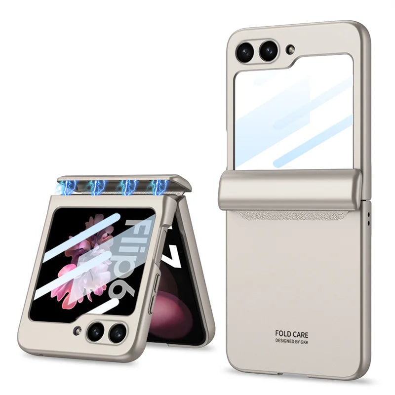 Magnetic Transparent Case with Hinge Protection for Z Flip Series