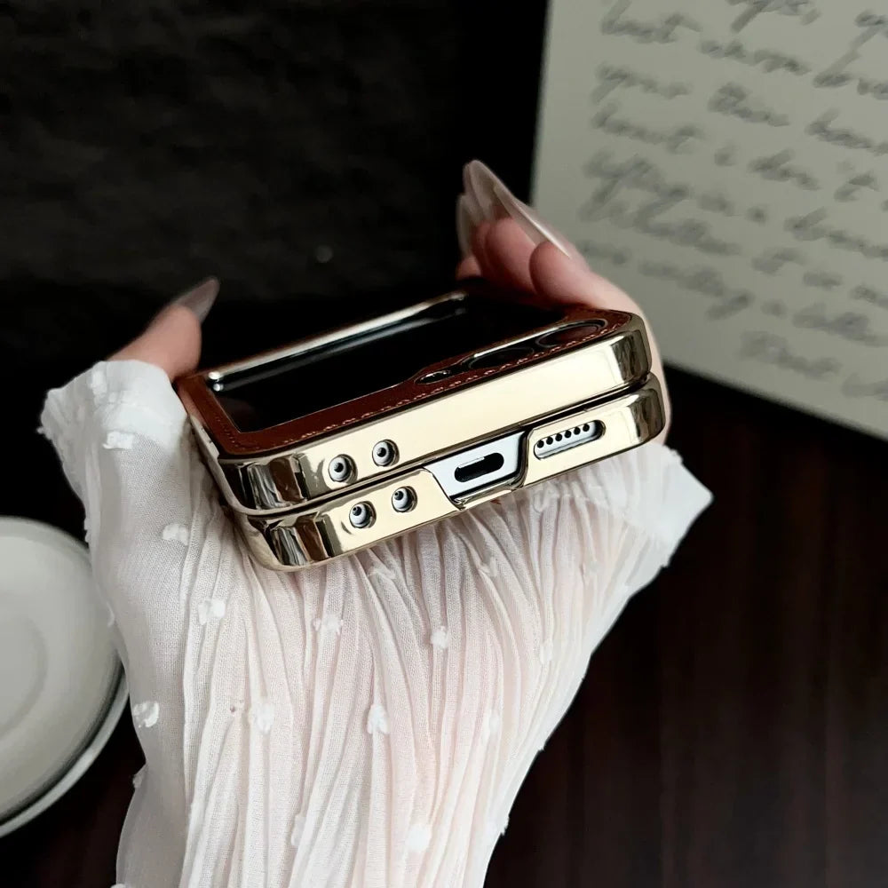 Premium Leather MagSafe Case for Z Flip Series