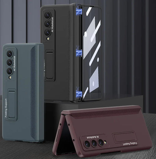 Magnetic Hinge Case with Tempered Glass for Samsung Galaxy Z Fold 6