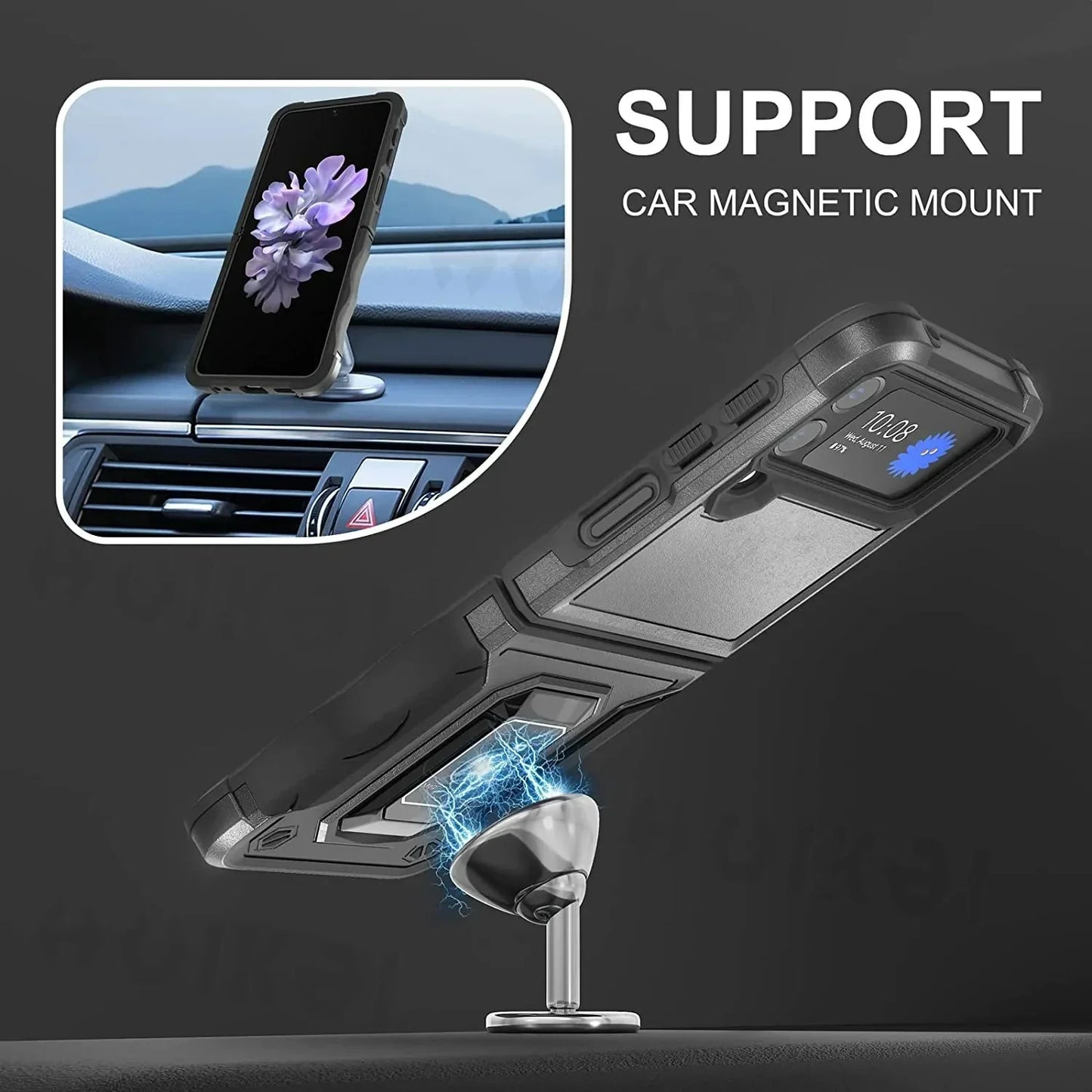 Military-Grade Armor Case for Galaxy Z Flip 3-6