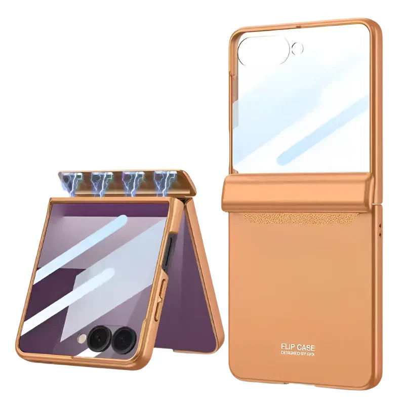 Magnetic Transparent Case with Hinge Protection for Z Flip Series