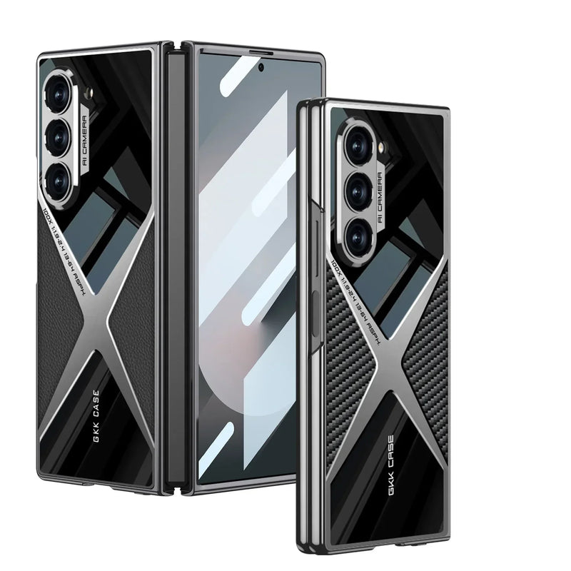 Luxury Leather Case with Camera Protection For Samsung Galaxy Z Fold 6