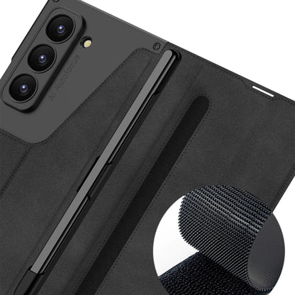 Luxury Flip Leather Case with Pen Holder and Stand for Samsung Galaxy Z Fold 6