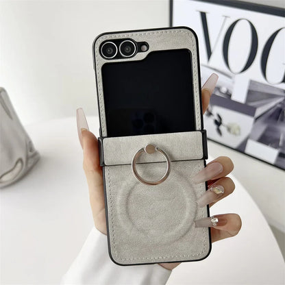 Elegant Leather Stand Case for Z Flip Series