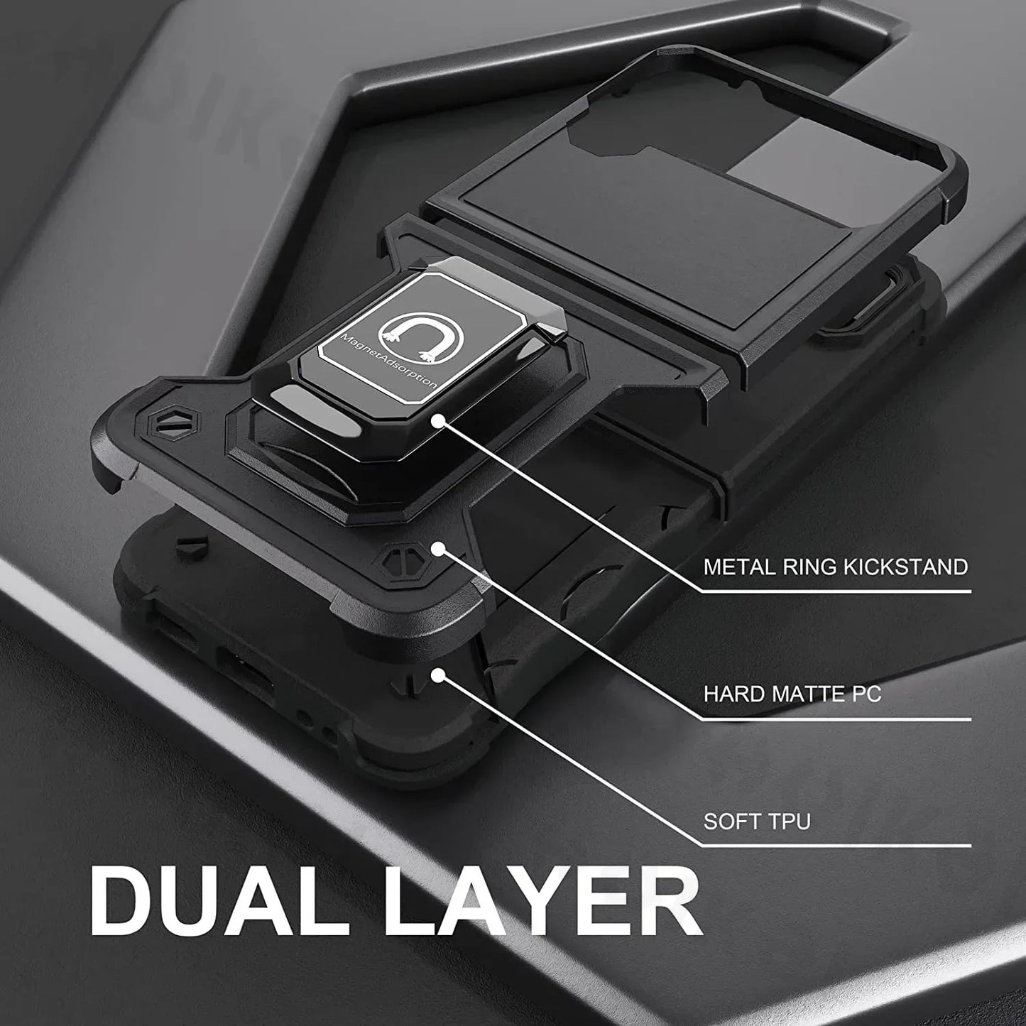 Military-Grade Armor Case for Galaxy Z Flip 3-6