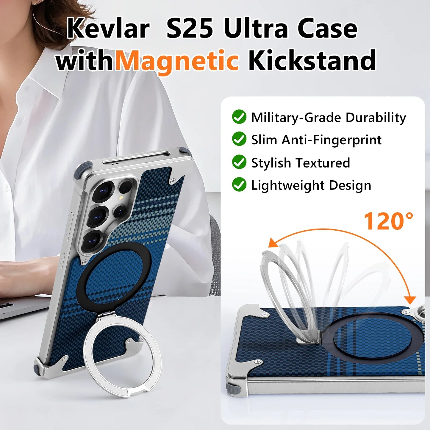 MagFrame Carbon – Sleek Frameless MagSafe Case for Galaxy S25 Ultra